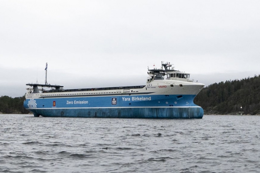 În Norvegia a fost lansat primul vas-container pe baterie electrică