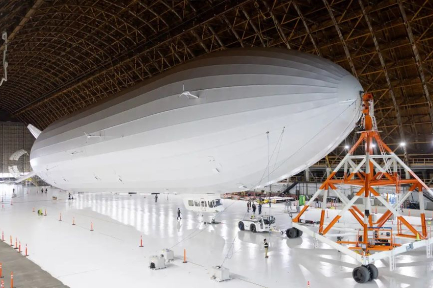 A tech billionaire takes to the sky with helium-filled airship