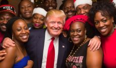 MAGA supporters release AI-generated fakes of Trump with black voters